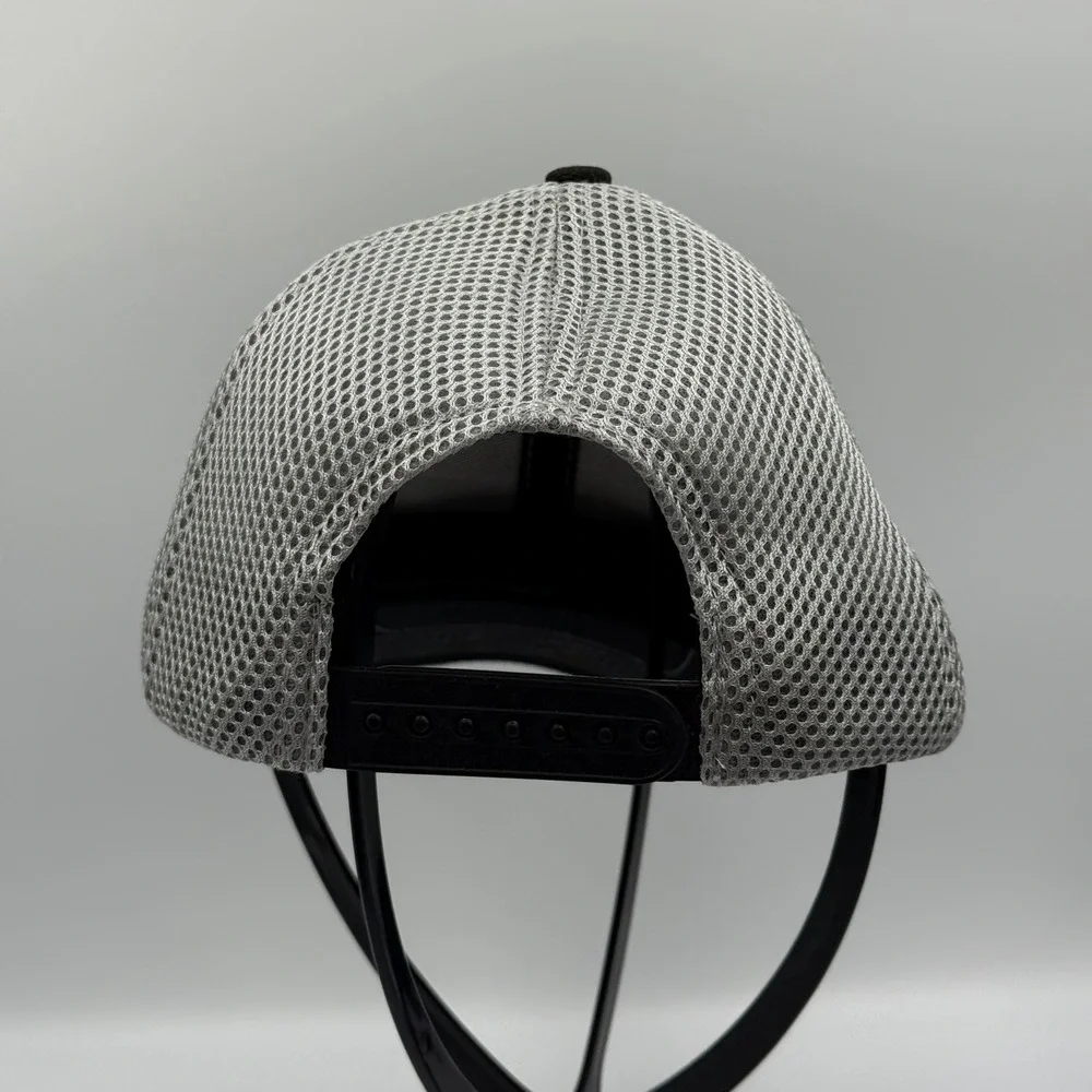 Amsoil Synthetic Oil Trucker Hat Black Grey Mesh Snapback Gear Logo Cap